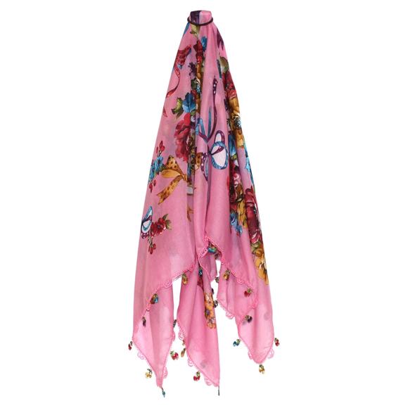 Tulbent Scarf Handmade Crochet Detailing NWOT - Picture 8 of 9